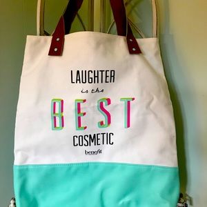Benefit Cosmetics tote bag and cosmetic bag